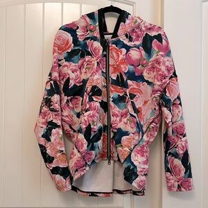 Lululemon Hold Your Om Jacket Black Pink Sz 6  Full Zip Hoodie